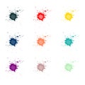 Vector Colorful paint splatters.Paint splashes set.Vector illustration Royalty Free Stock Photo