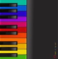 Vector colorful piano keyboard