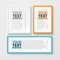 Vector colorful picture frame option banner Royalty Free Stock Photo