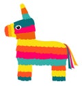 Vector colorful pinata isolated on white background. Royalty Free Stock Photo