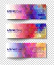 Vector colorful progress banners collection