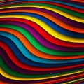 Vector colorful rainbow wavy background