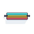 Vector of a colorful roller icon in vector format