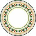 Vector colorful round Egyptian ornament. Endless Circle, Ring of Ancient Egypt.