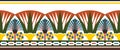 Vector colorful seamless Egyptian border. Endless ornament of Ancient Africa. Royalty Free Stock Photo