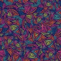 Vector colorful seamless pattern with abstract triangles