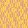 Vector geometric seamless pattern. Pink and yellow optical illusion background