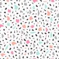 Vector seamless terrazzo pattern. Background with textured surface