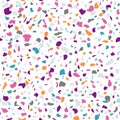 Vector colorful seamless terrazzo pattern.