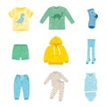Illustration Set of Child Clothes