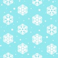 VECTOR. Colorful snowflake pattern. Seamless background. Winter story. Each snowflake individually for easy editing. Vector illust