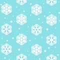 VECTOR. Colorful snowflake pattern. Seamless background. Winter story. Each snowflake individually for easy editing. Vector illust