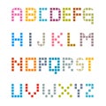 Vector Colorful Square Alphabet