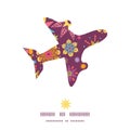 Vector colorful stars airplane silhouette pattern Royalty Free Stock Photo