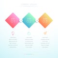Vector 3d Gradient 3 Step Infographic Template Royalty Free Stock Photo
