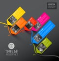 Vector colorful vertical timeline infographic Royalty Free Stock Photo