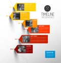 Vector colorful vertical timeline infographic Royalty Free Stock Photo