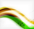 Vector colorful wavy stripe on white background with blurred effects. Vector digital techno abstract background Royalty Free Stock Photo