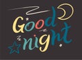 Vector colorfull card good night Royalty Free Stock Photo