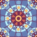Vector colorfull traditional texture Moroccan style - fine mosaic tiles