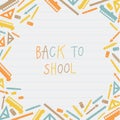 Vector colorfully back to school background.