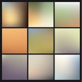 Vector colorfully blurred backgrounds. Pack of fresh blurry back