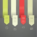 Vector colorfully template. Four clean arrows with place for you