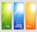 Vector colors set banners of shine Royalty Free Stock Photo