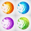 Vector colour abstract sphere set