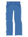 Vector, coloured illustration of blue jeans