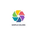 Vector colourful logo design template for business. Color Flower.