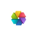 Vector colourful logo design template for business. Color Flower.