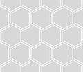 Vector comb seamless pattern. Geometric white hexagonal pattern Royalty Free Stock Photo