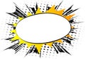 Vector comic book abstract explosion. Cartoon blank background. Royalty Free Stock Photo