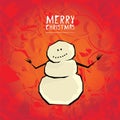 Vector comic cartoon merry christmas illustration