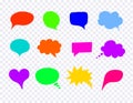 Vector Comic Colorful Design Elements, Talk Bubbles Set. Royalty Free Stock Photo