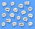 Vector comic speech chat bubbles Royalty Free Stock Photo