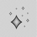 Vector Comics Effect: Transparent Diamond Shine, Isolated Illustration.