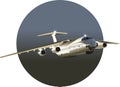 Vector Commercial freighter IL-76 Royalty Free Stock Photo