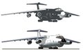 Vector Commercial freighter IL-76 Royalty Free Stock Photo