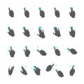 Vector common touchscreen hand gestures set