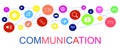 Vector of a communication concept.Colorful interactive communication Royalty Free Stock Photo
