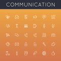 Vector Communication Line Icons