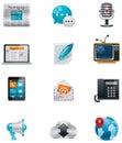 Vector communication and social media icon set. Pa Royalty Free Stock Photo