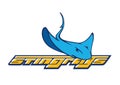 Vector company logo with stingray icon