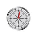 Vector compass with wind rose. Isolated on white. Royalty Free Stock Photo