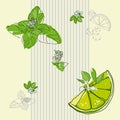 Vector composition Mint Lime Mojito