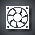 Vector computer cooling fan icon