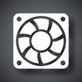 Vector computer cooling fan icon Royalty Free Stock Photo