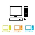 Vector computer icon set Royalty Free Stock Photo